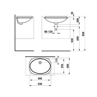 Раковина Laufen BIROVA 8.1119.1.000.000.1 53х40,5